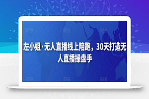 左小姐·无人直播线上陪跑,30天打造无人直播操盘手