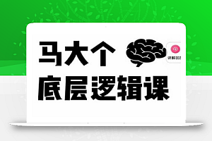 马大个·底层逻辑课,51节底层逻辑智慧课-价值1980元