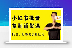张宾·小红书批量复制铺货课,抓住小红书的流量红利 (更新2023年2月)