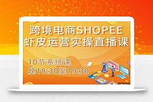 跨境电商Shopee虾皮运营实操直播课,从零开始学,入门到精通(10节系统课)