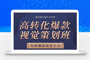 高转化爆款视觉策划班,电商爆款视觉公式,视觉转化提升必学课
