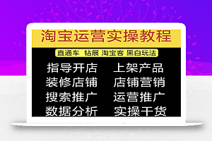2023淘宝开店教程0基础到高级全套视频网店电商运营培训教学课程(2月更新)