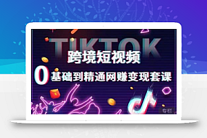 跨境短视频TIKTOK 0基础到精通网赚变现套课，跨境短视频独立站带货变现技巧