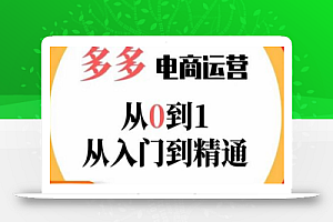 嗝姐小乔·23年系列课:多多运营从0到1,掌握电商运营技巧,学会合理运营链接,活动、推广等流程