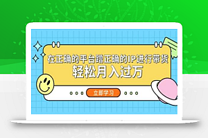 在正确的平台蹭正确的IP进行带货,轻松月入过万