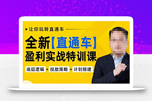 玺承·全新直通车盈利实战特训课,从底层逻辑详细拆解,从底层,策略到搭建,让你玩转直通车
