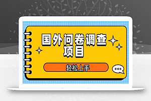 国外问卷调查项目,日入300+,在家赚美金