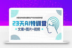 23天AI创作特训营,如何利用AI高效生产90分的优质内容(更新)