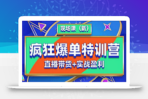 抖音短视频疯狂爆单特训营现场课(新)直播带货+实战案例