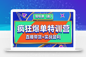 抖音短视频疯狂爆单特训营现场课（新）直播带货+实战案例