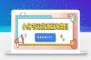 小红书无货源做蓝海类目【每单利润50-200+】，单月轻松过万