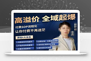 逸风-拼多多高溢价全域起爆,6大课程体系,付费玩法全套实操