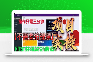 最新国外掘金项目,不需要拍视频,即可获得被动收益,只需操作三分钟实现躺赚!