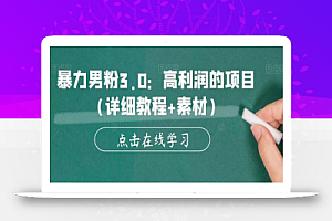 暴力男粉3.0:高利润的项目(详细教程+素材)