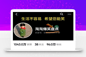 价值1000的搞笑盘点大V淘淘爆笑盘点详细课程+软件,中视频变现