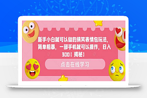 新手小白就可以做的搞笑表情包玩法,简单粗暴,一部手机就可以操作,日入300