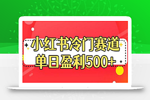 小红书冷门赛道,单日盈利500+