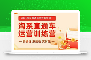 冠东·2023淘系直通车高级系统课，​实操性，系统性，实时性，直通车完整体系教学