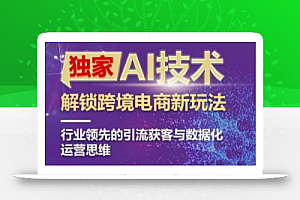 独家AI技术&ChatGPT解锁跨境电商新玩法,行业领先的引流获客与数据化运营思维