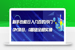 新手也能日入几百的冷门DIY项目,0基础全程实操