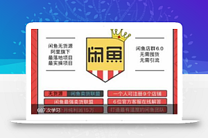 闲鱼无货源店群玩法6.0,无需囤货,无需引流,两个月盈利18W的核心秘籍,所有细节一清二楚