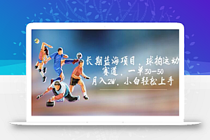 长期蓝海项目,球拍运动赛道,一单30-50,月入2W,小白轻松上手