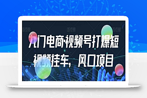 九门电商·视频号打爆短视频挂车,风口项目