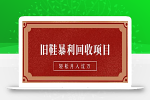 旧鞋暴利回收项目,轻松月入过万,详细教学视频