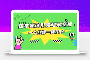 国学赛道引流粗暴变现,一个月一辆BBA,拼的就是执行力