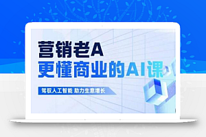 营销老A·更懂商业的AI人工智能课，​驾驭人工智能助力生意增长