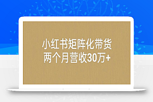 小红书矩阵化带货,两个月营收30万+