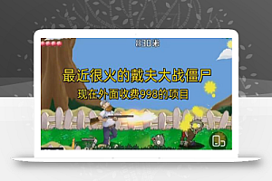 外面收费998的项目,最近很火的戴夫大战僵尸,还没烂大街,现在玩定能吃肉