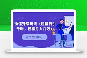 微信升级玩法(粗暴日引千粉,轻松月入几万)