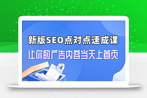 新版SEO点对点引流速成课 让你的广告内容当天上首页