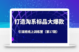 打造淘系标品大爆款引流班线上训练营(第17期)5天直播授课