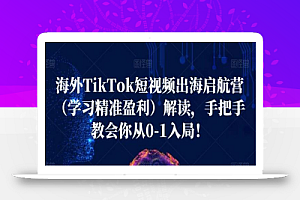 海外TikTok短视频出海启航营(学习精准盈利)解读,手把手教会你从0-1入局!
