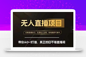 前线玩家快手无人直播带货课,带你从0-1打造,真正的日不落直播间