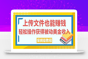 上传文件也能赚钱,轻松操作获得被动美金收入,保姆级教程