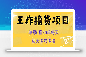 王炸撸货项目,单号0撸30单每天,多号多撸