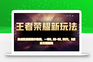 王者荣耀新玩法,卖虚拟国服操作教程,一单6.88-99.99元,0成本无限贩卖