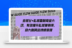 全域公+私域盈利商业大课，有效提升私域复购率，放大利润且持续变现