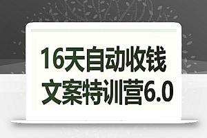 16天自动收钱文案特训营6.0,学会儿每天自动咔咔收钱