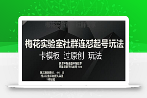 梅花实验室社群连怼起号玩法,卡模板过原创玩法
