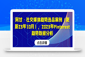 阿甘·社交媒体趋势选品案例(更新23年10月),2023年Pinterest趋势数据分析