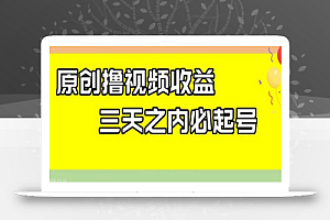 最新撸视频收益,三天之内必起号,一天保底100+