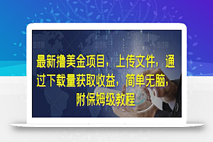 最新撸美金项目,上传文件,通过下载量获取收益,简单无脑,附保姆级教程