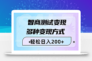 智商测试变现,轻松日入200+,几分钟一个视频,多种变现方式(附780G素材)