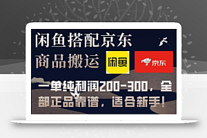 闲鱼搭配京东备份库搬运,一单纯利润200-300,全部正品靠谱,适合新手!