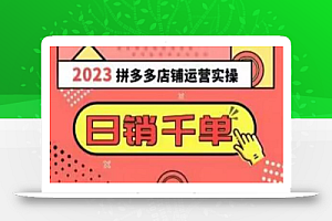 2023拼多多运营实操，每天30分钟日销1000＋，爆款选品技巧大全（10节课）