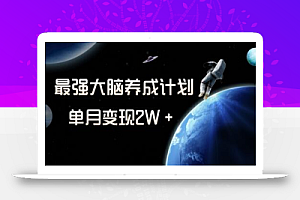 冷门虚拟项目,最强大脑养成计划,一个月变现2W+